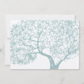 グレーアンドアクアツリーウェディングパーソナライズされた招待状 招待状 (裏面)
