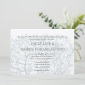 グレーアンドアクアツリーウェディングパーソナライズされた招待状 招待状 (スタンド正面)