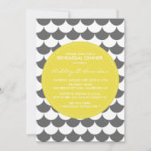 グレーアンドイエローリハーサルモダンディナー招待状 招待状 (正面)