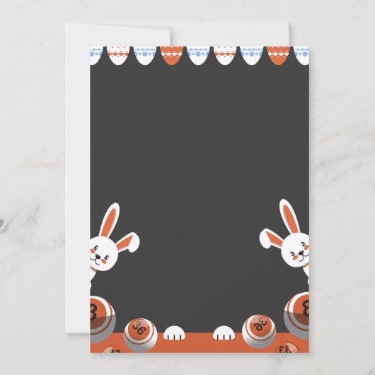 グレーアンドオレンジビンゴモダンナイト招待状 招待状 (裏面)