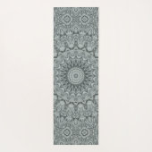 グレーアンドシルバーマンダラパターンデザイン ヨガマット (裏面)