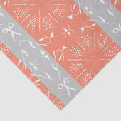 グレーアンドピーチキルティングと裁縫 薄葉紙 (詳細)