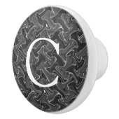 グレーアンドブラックアーバンベッドルームデコールデザイン セラミックノブ (右)