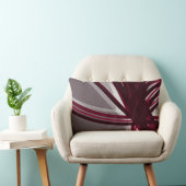 グレーアンドブルゴーニュ芸術的抽象デザイン ランバークッション (椅子)