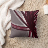 グレーアンドブルゴーニュ芸術的抽象芸術装飾用クッション クッション (ブランケット)