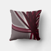 グレーアンドブルゴーニュ芸術的抽象芸術装飾用クッション クッション (裏面)