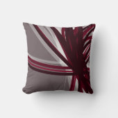 グレーアンドブルゴーニュ芸術的抽象芸術装飾用クッション クッション (正面)