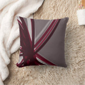 グレーアンドブルゴーニュ芸術的抽象芸術装飾用クッション クッション (ブランケット)