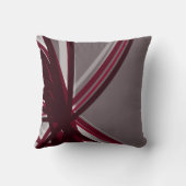 グレーアンドブルゴーニュ芸術的抽象芸術装飾用クッション クッション (裏面)