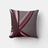 グレーアンドブルゴーニュ芸術的抽象芸術装飾用クッション クッション (正面)