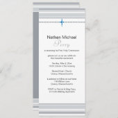 グレーアンドブルークロスファースト招待状 招待状 (正面/裏面)