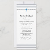 グレーアンドブルークロスファースト招待状 招待状 (正面)