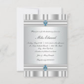 グレーアンドブルークロス《キリスト教》洗礼式や命名式 招待状 (裏面)