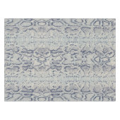 グレーアンドブルースネークスキンアニマルプリント テーブルクロス (正面(横))