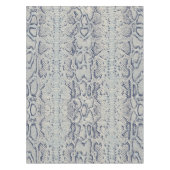 グレーアンドブルースネークスキンアニマルプリント テーブルクロス (正面)