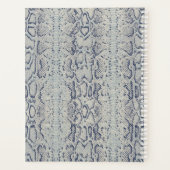 グレーアンドブルースネークスキンアニマルプリント プランナー手帳 (裏面)