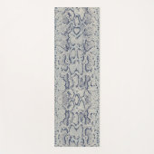 グレーアンドブルースネークスキンアニマルプリント ヨガマット (正面)