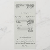 グレーアンドブルーバタフライメドウ結婚式 プログラム (裏面)