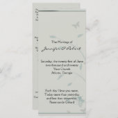 グレーアンドブルーバタフライメドウ結婚式 プログラム (正面/裏面)