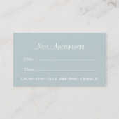 グレーアンドブルーフローラダマスクアポイントメントカード 予約カード (裏面)