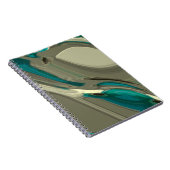 グレーアンドブルー抽象芸術アート ノートブック (右側)