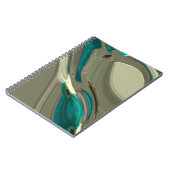 グレーアンドブルー抽象芸術アート ノートブック (左側)