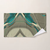 グレーアンドブルー抽象芸術アート バスタオルセット (ハンドタオル)