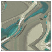 グレーアンドブルー抽象芸術アート ファブリック (クローズアップ)