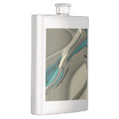 グレーアンドブルー抽象芸術アート フラスク (右)