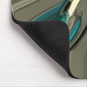 グレーアンドブルー抽象芸術アート マウスパッド (コーナー)