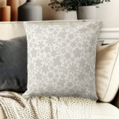 グレーアンドベージュクリームカラーフローラソファ クッション