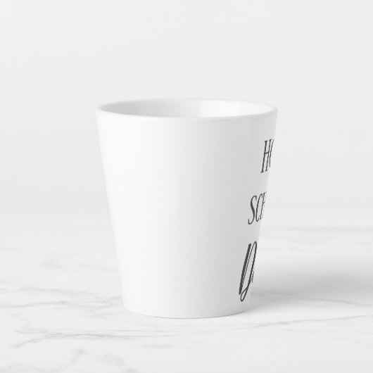 グレーアンドホワイトホームスクールパパ カフェラテマグ (正面)