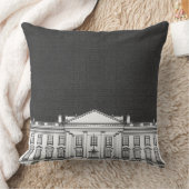 グレーアンドホワイトワシントンDCザホワイトハウス クッション (ブランケット)