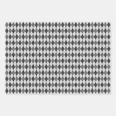 グレーアーガイルの服イラストレーション ラッピングペーパーシート (正面3)