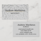 グレーアーキテクトホーム建築 モダン 名刺 (正面/裏面)