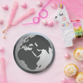 グレーアースグローブ紙プレート ペーパープレート (パーティー)