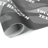 グレーアーミー迷彩柄迷彩模様カスタム誕生日 ラッピングペーパー (ロールコーナー)