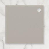 グレーアーモダンチミニマル《キリスト教》洗礼式や命名式スクエア フェイバータグ (裏面)