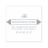 グレーアールデコファミリ名差出人住所 セルフインキングスタンプ (デザイン)