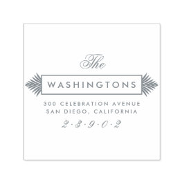 グレーアールデコファミリ名差出人住所 セルフインキングスタンプ