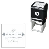 グレーアールデコファミリ名差出人住所 セルフインキングスタンプ (インサイチュ)