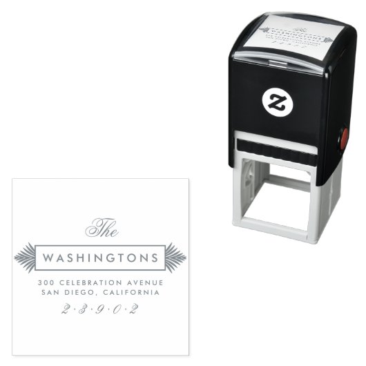 グレーアールデコファミリ名差出人住所 セルフインキングスタンプ (インサイチュ)