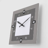 グレーアールデコ スクエア壁時計 (傾斜)