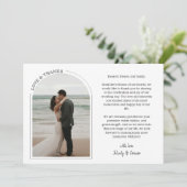 グレーアー結婚チのフォトラブ&感謝してい サンキューカード (スタンド正面)