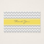 グレーイエローシェブロン結婚式の引き出物ラベル (裏面)