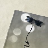 グレーイエロースパークリー《写真》ぼけ味名前をカスタムする ビーチタオル (インサイチュ)