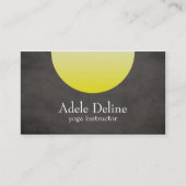 グレーイエローヨガインストラクター名刺 名刺 (正面)