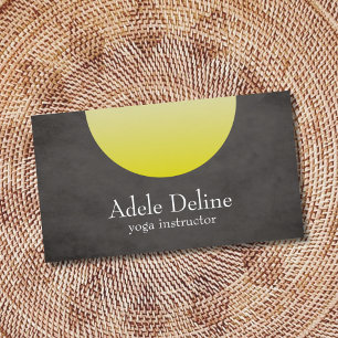 グレーイエローヨガインストラクター名刺 名刺