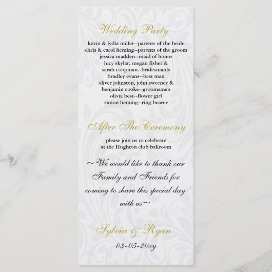 グレーイエローリフェイクボンディアマンテ結婚ル プログラム (裏面)