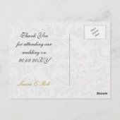 グレーイエローリフェイクボンディアマンテ結婚ル ポストカード (裏面)